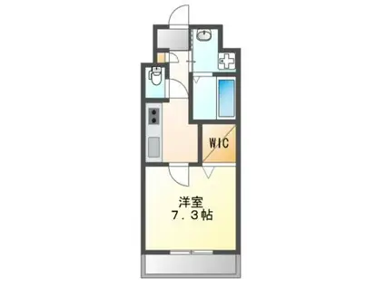 ガーデンクォーツ摂津正雀(1K/8階)の間取り写真