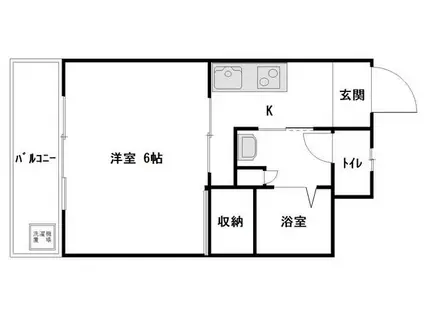 石井マンション(1K/2階)の間取り写真