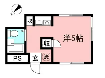 ポディウム1(ワンルーム/2階)の間取り写真