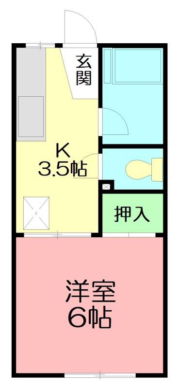 SONAS(1K/2階)の間取り写真