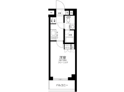 NISHI IKEBUKURO RESIDENCE(1K/4階)の間取り写真