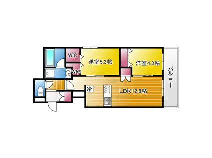 境南町3丁目ヘーベルメゾン(2LDK/3階)の間取り写真