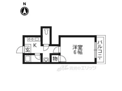ハイツカトレア(1K/2階)の間取り写真