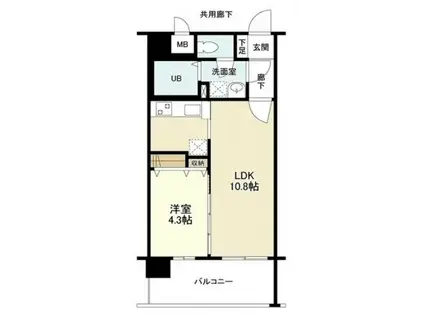 アール・オーハイム松崎町(1LDK/3階)の間取り写真