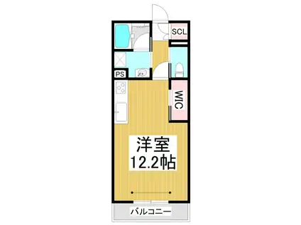 ベレオ中御所(ワンルーム/3階)の間取り写真