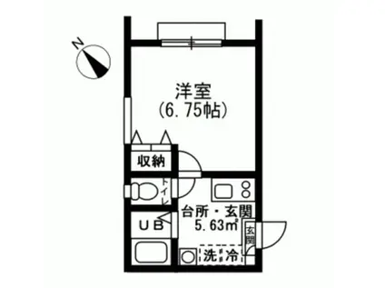 中野島DSコート21(1K/1階)の間取り写真