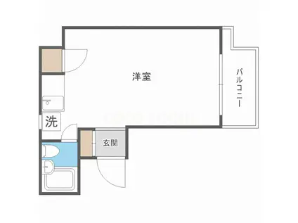 ロイヤルハイツ扇町(ワンルーム/2階)の間取り写真