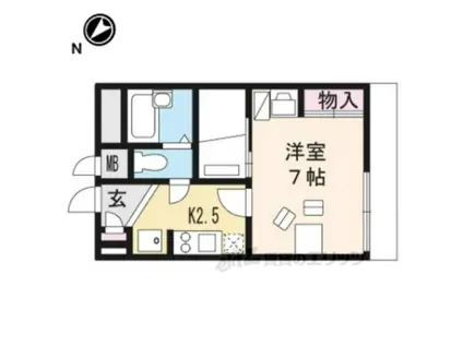 レオパレスZEZE(1K/1階)の間取り写真