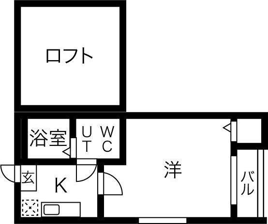 コーポすずな(1K/2階)の間取り写真
