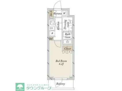 LA DOUCEUR高砂(1K/3階)の間取り写真