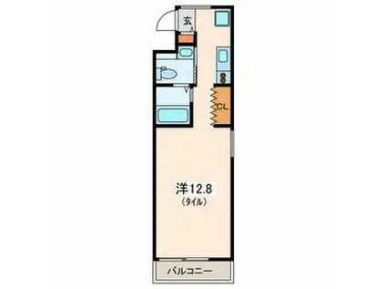 アイエスヨコハマ(ワンルーム/4階)の間取り写真