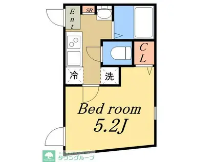 荒川区荒川6-51-10計画(1K/3階)の間取り写真