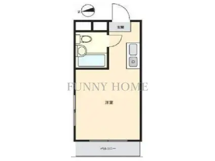 レジダンス・イン・三軒茶屋(ワンルーム/3階)の間取り写真