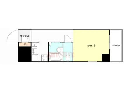 ラ・ルミエール山手(ワンルーム/7階)の間取り写真