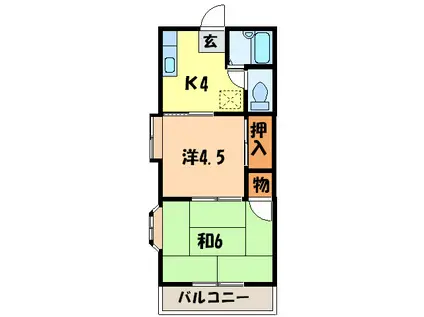 グリーンパーク(2K/3階)の間取り写真