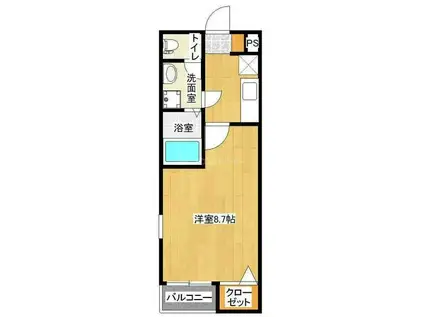クレフラスト蘇我町(1K/1階)の間取り写真