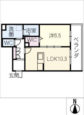 ALNEST(1LDK/3階)の間取り写真