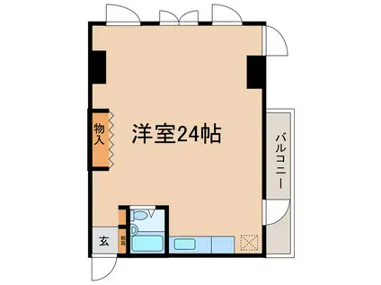 PRESIDENT七瀬ビル(ワンルーム/2階)の間取り写真