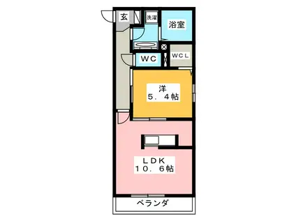 STAND BY ME(1LDK/1階)の間取り写真