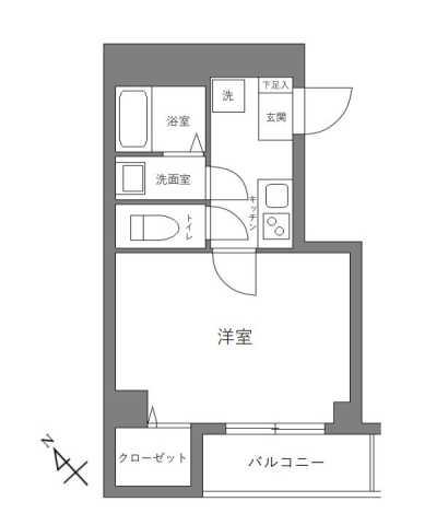 ALATO王子(1K/2階)の間取り写真
