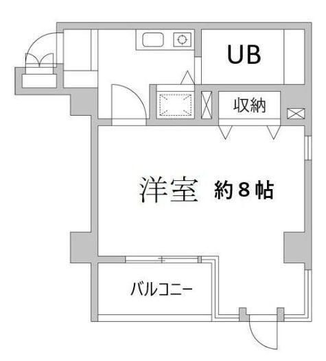 コパーズアプト鶴ヶ峰(1K/1階)の間取り写真