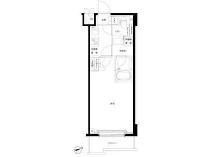 ルーブル川崎矢向(1K/6階)の間取り写真