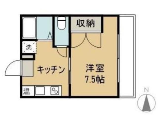 カーサアネイロマンション(1K/3階)の間取り写真