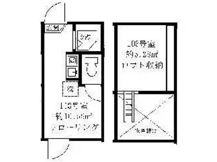 ティ・アーモ レディ(ワンルーム/1階)の間取り写真