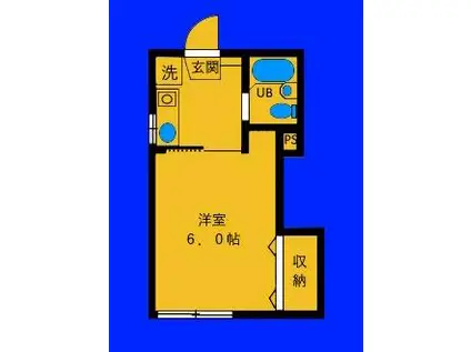 サンハイツ岡野(1K/2階)の間取り写真