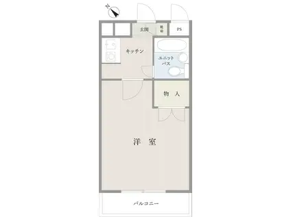 プレール石神井公園(1K/4階)の間取り写真