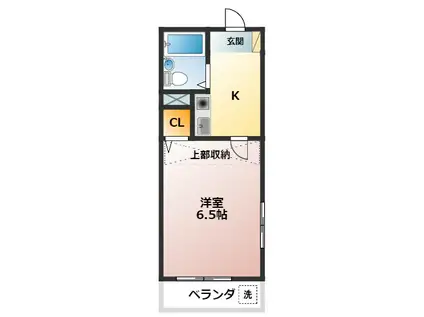 モモナハウス(1K/1階)の間取り写真