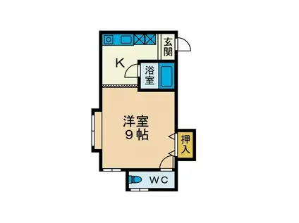 久路本荘(1K/2階)の間取り写真