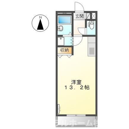 サンヒルズマキノ(ワンルーム/1階)の間取り写真