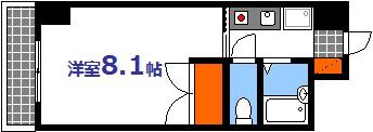 京橋森野ビル(1K/6階)の間取り写真