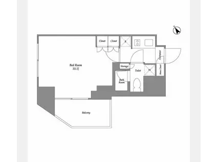 シーズンフラッツ大森西(ワンルーム/12階)の間取り写真