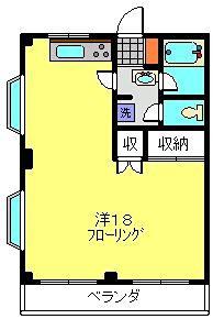 シャトー常盤台(ワンルーム/3階)の間取り写真