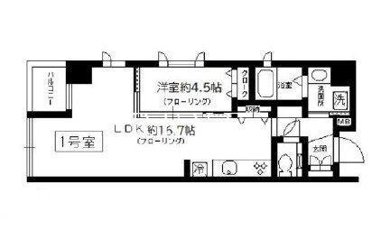 シトラス東日本橋(1LDK/4階)の間取り写真