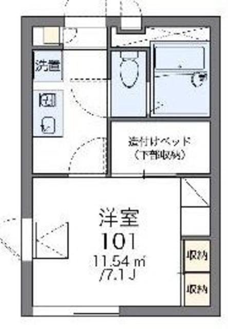 レオパレスリベル丸山(1K/1階)の間取り写真