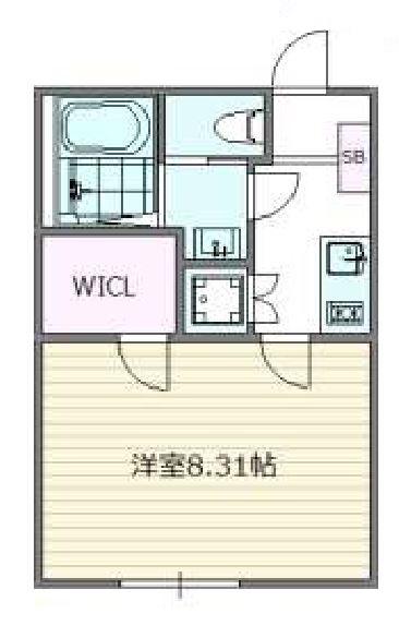 BELLA CASA(1K/1階)の間取り写真