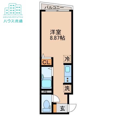 ディノ本河内(ワンルーム/4階)の間取り写真