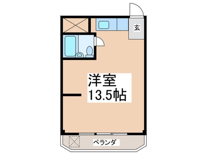 マンションアイダ(ワンルーム/4階)の間取り写真