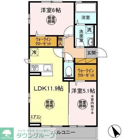 ロイヤルクレスト六号館(2LDK/3階)の間取り写真