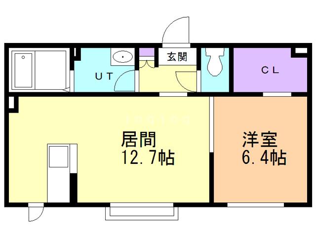 シャーメゾンタウン八重田C(1LDK/2階)の間取り写真