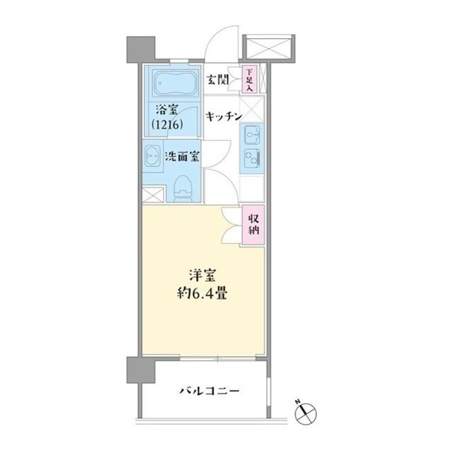 KNOCKS和田町(1K/2階)の間取り写真