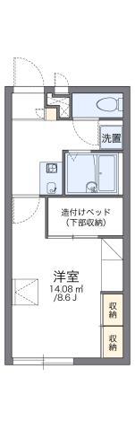 レオパレスえむてぃー(1K/1階)の間取り写真