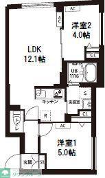 レピュア旗の台レジデンス(2LDK/2階)の間取り写真