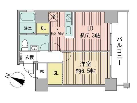 プライマル札幌北4条(1LDK/9階)の間取り写真