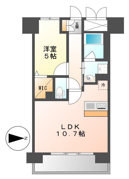 NAVIGLIO PALAZZO(1LDK/2階)の間取り写真