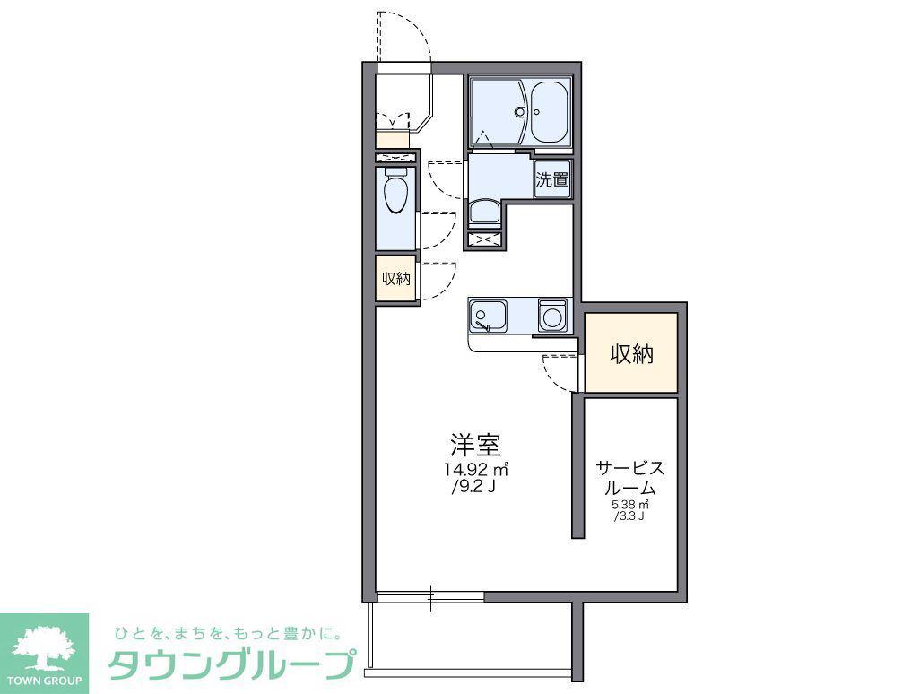 レオパレスMAISON LUMIERE(ワンルーム/3階)の間取り写真