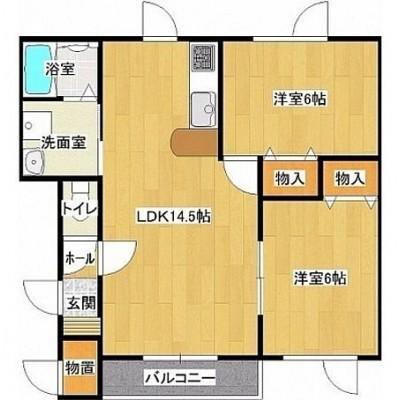 PLATINUM8(2LDK/2階)の間取り写真